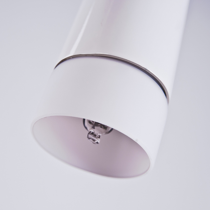 Lustra liniara cu 3 pendule LED forma con negru/alb/crom Culh 55 cm, design modern, metal, AZ 0133 - Azzardo [12]