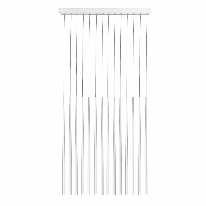 Lustra liniara cu pendule Cenk 45 cm 14 becuri, metal, negru/crom/auriu/alb, iluminare LED, AZ 3424 - Azzardo [3]