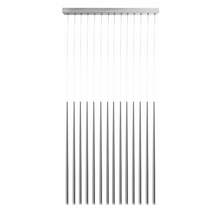 Lustra liniara cu pendule Cenk 45 cm 14 becuri, metal, negru/crom/auriu/alb, iluminare LED, AZ 3424 - Azzardo [4]