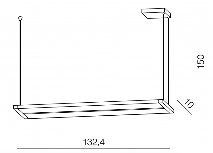 Lustra liniara dimabila LED reglabil Sonal 132,4 cm, metal negru, design modern, AZ 3203 - Azzardo [8]