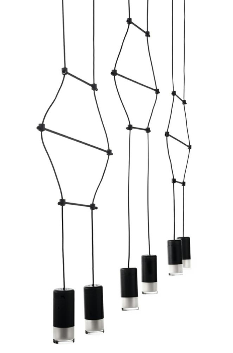 Lustră Liniară Flusso Line 6 100x8 cm, Metal Negru, LED Integrat - Moosee [5]
