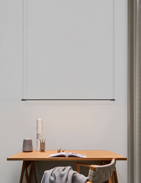 Lustra liniara neagra/aurie Gohar 120 cm LED stil minimalist, modul, 9088102 - Novaluce [15]