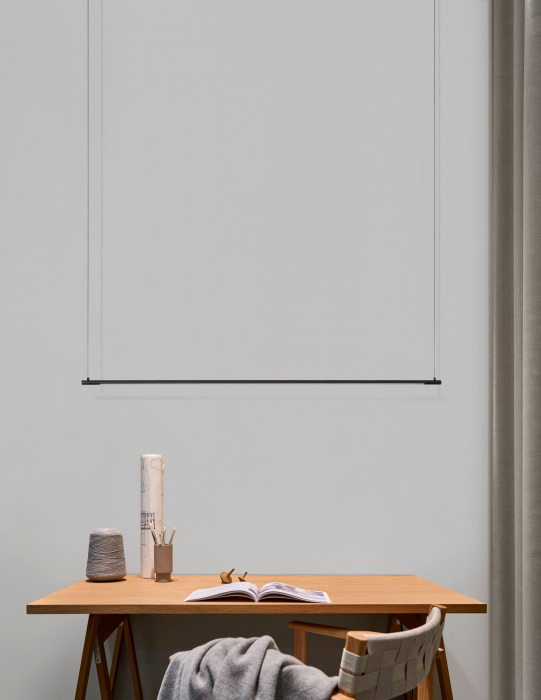 Lustra liniara neagra/aurie Gohar 120 cm LED stil minimalist, modul, 9088102 - Novaluce [14]