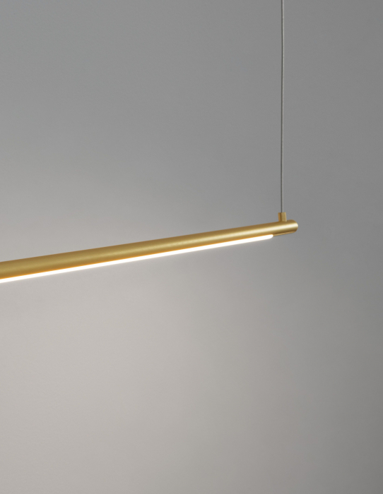 Lustra liniara neagra/aurie Gohar 120 cm LED stil minimalist, modul, 9088102 - Novaluce [4]