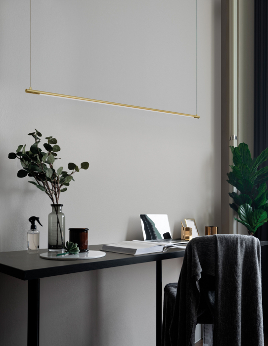 Lustra liniara neagra/aurie Gohar 120 cm LED stil minimalist, modul, 9088102 - Novaluce [6]