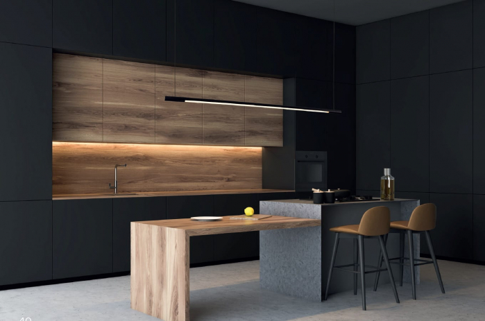 Lustra liniara neagra/aurie LED dimabil Tonia 150 cm, metal/acril, inaltime reglabila, P0358D - Maxlight [2]