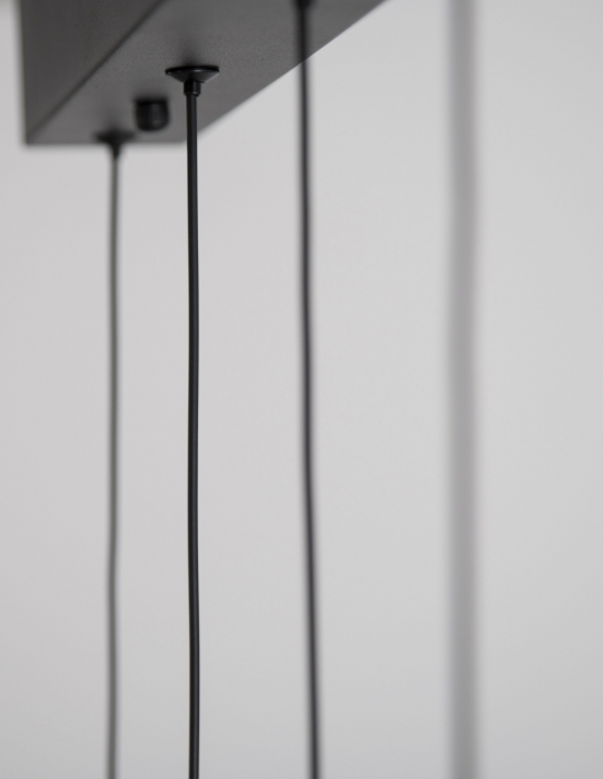 Lustra liniara neagra cu 7 pendule LED Izolda 90 cm, design modern, 9601007 - Novaluce [6]