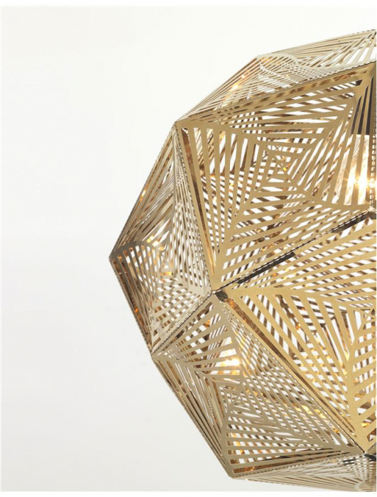 Lustra lux aurie geometrica Silva Ø 32/48 cm, metal, inaltime reglabila, 82148732 - Novaluce [5]