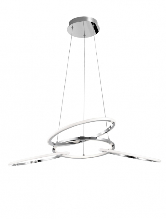 Lustra lux crom 4 inele LED reglabile Calisto 70 cm, design modern, 9008011 - Novaluce [2]