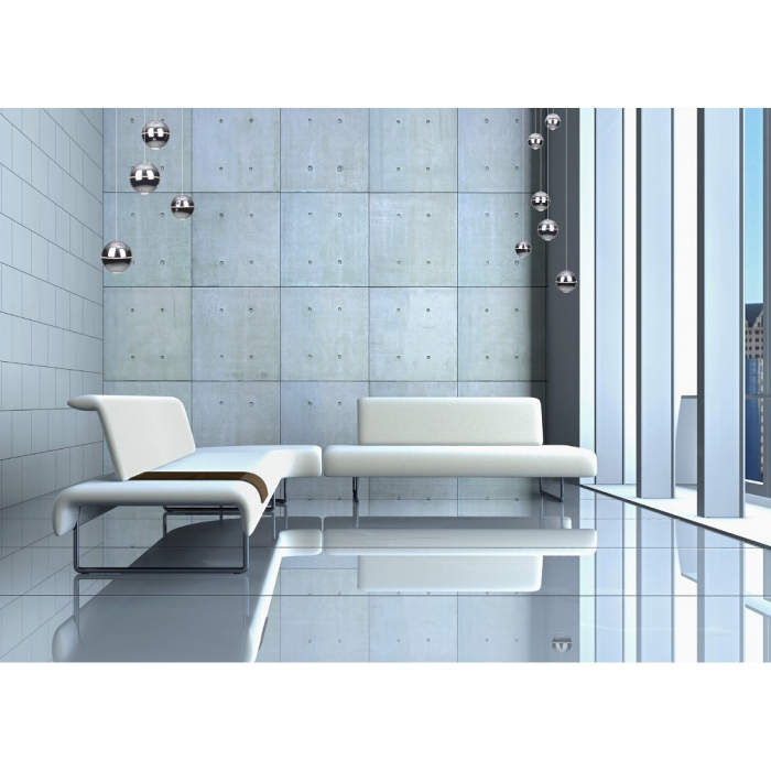 Lustra lux cupru/crom Hagan 42x160 cm, 6 globuri LED otel, P0316D - Maxlight [6]