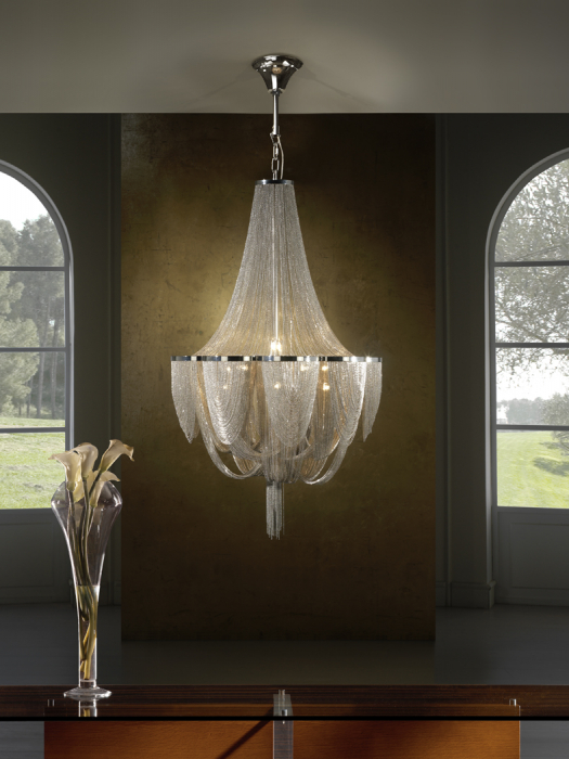 Lustra dimabila lux extravaganta lanturi metalice Naja Ø 55/68/86 cm, inaltime reglabila, cu telecomanda, 872941D - Schuller [2]