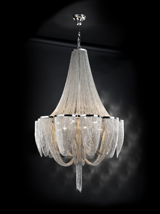 Lustra dimabila lux extravaganta lanturi metalice Naja Ø 55/68/86 cm, inaltime reglabila, cu telecomanda, 872941D - Schuller [7]