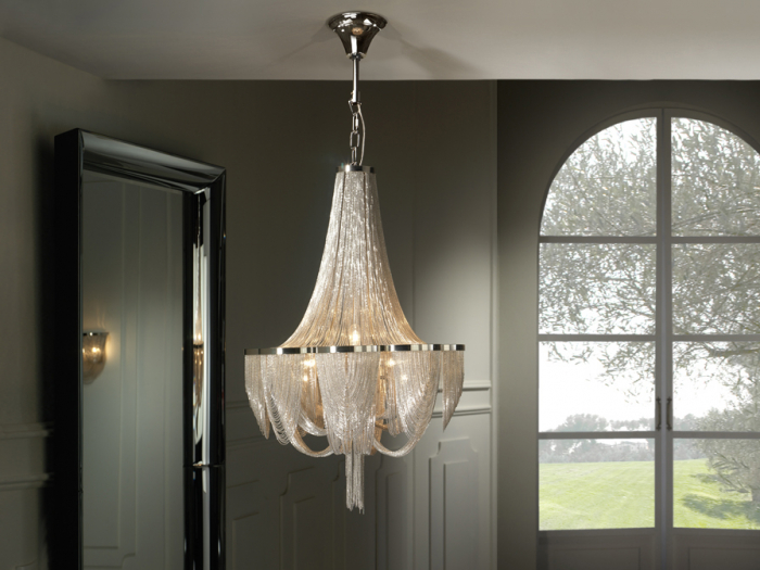 Lustra dimabila lux extravaganta lanturi metalice Naja Ø 55/68/86 cm, inaltime reglabila, cu telecomanda, 872941D - Schuller [5]