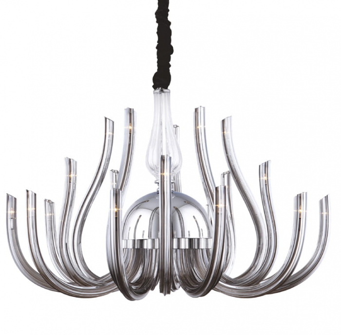 Lustra lux fumurie Tore Ø 75 cm sticla curbata/metal, inaltime reglabila, P0072 - Maxlight [3]