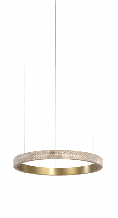 Lustra lux moderna pendul rotund auriu antic cu cristale acril Bogna Ø45/65/85/108 cm, iluminare LED, 86016802 - Novaluce [13]