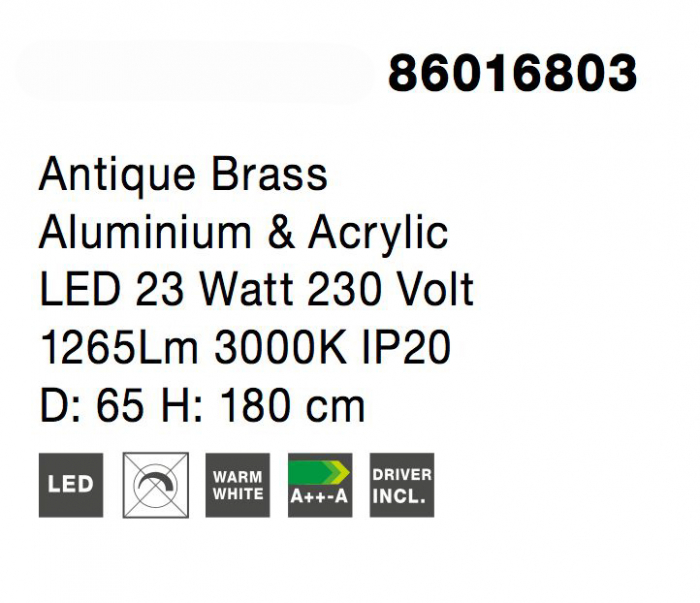 Lustra lux moderna pendul rotund auriu antic cu cristale acril Bogna Ø45/65/85/108 cm, iluminare LED, 86016802 - Novaluce [16]