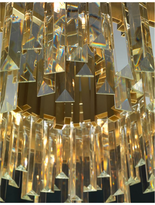 Lustra lux rotunda aurie cu cristale Carmina, din metal, Ø 73/85 cm, 81091718 - Novaluce [7]