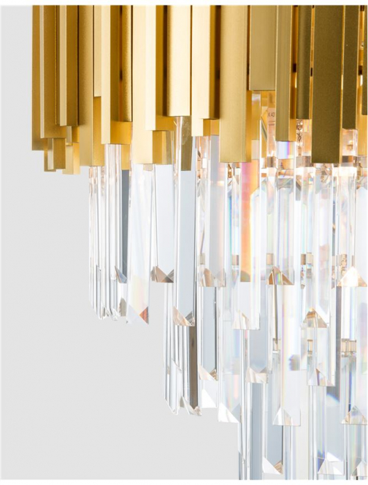 Lustra lux rotunda aurie cu cristale Morgan, din metal, Ø 40/55/73/85 cm, 9050120 - Novaluce [21]