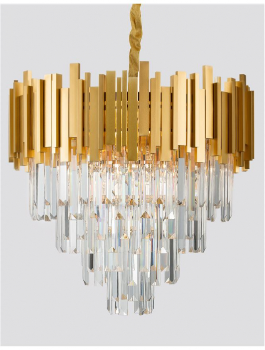 Lustra lux rotunda aurie cu cristale Morgan, din metal, Ø 40/55/73/85 cm, 9050120 - Novaluce [19]