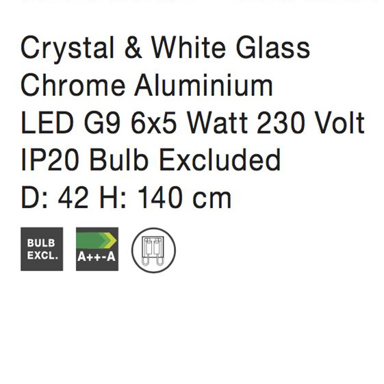 Lustra lux rotunda Franci, sticla transparenta, Ø 42 cm, 8501652 - Novaluce [4]