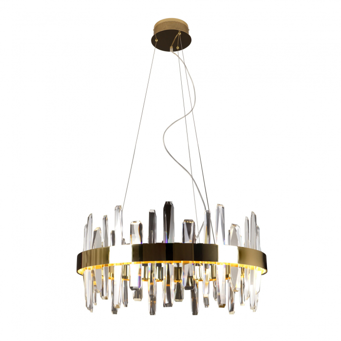 Lustra lux rotunda iluminare LED Ermes Ø 40/60 cm metal/sticla, inaltime reglabila, P0421 - Maxlight [1]