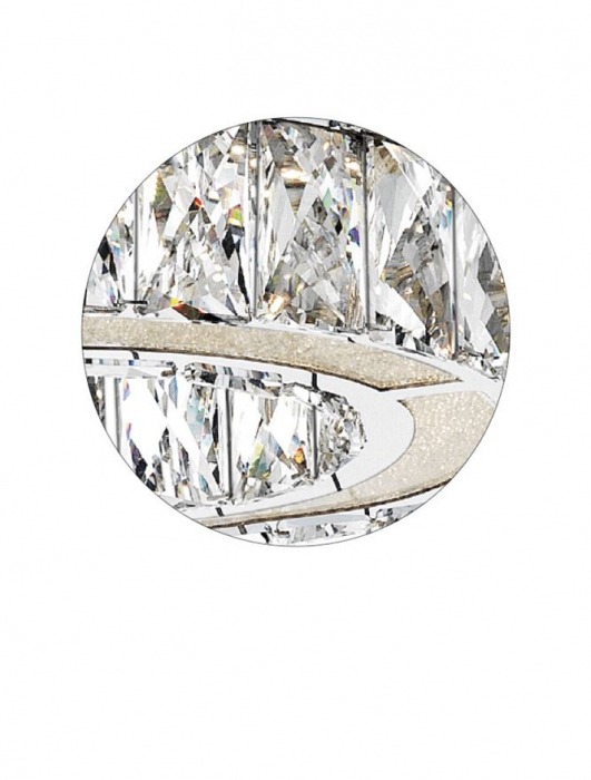 Lustra lux rotunda Lisana, abajur din sticla transparenta, Ø 27 cm, 7402402 - Novaluce [3]