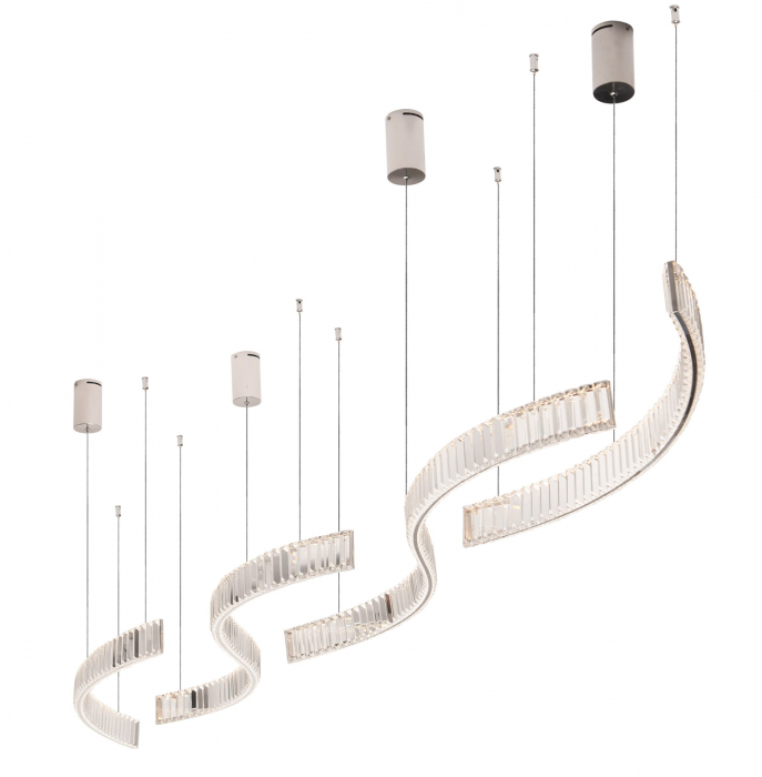 Lustra lux semicirculara iluminare LED Zanna 100x17 cm metal/cristal K9, P0392 - Maxlight [3]