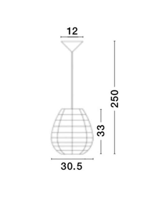 Lustra maro/neagra tip pendul premium Komo, abajur din hartie mocca, Ø 30,5 cm, inaltime reglabila, 9858713 - Novaluce [14]