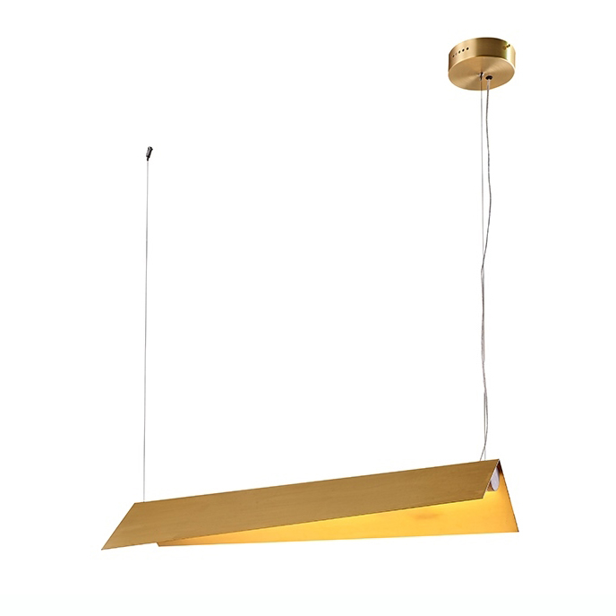 Lustra metalica aurie Roof 63/105 cm design lux modern in forma de acoperis, MSE010100126 - King [8]