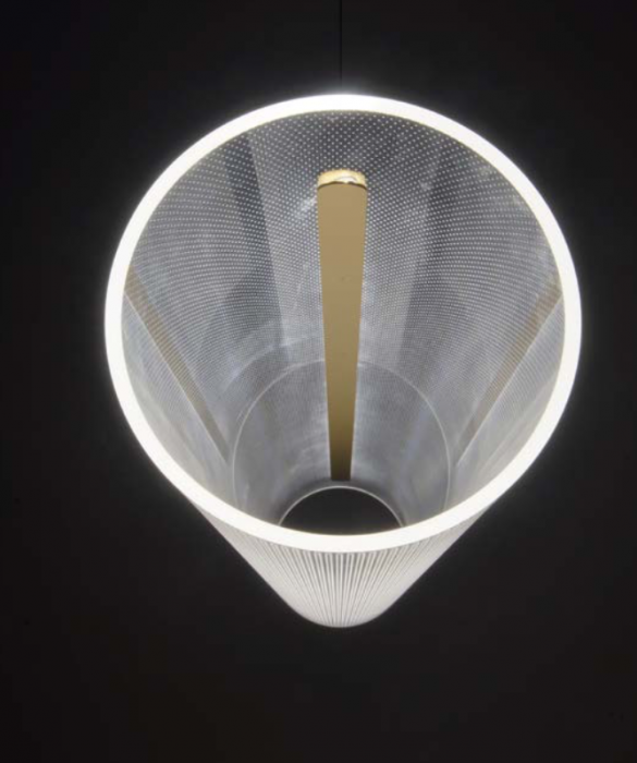 Lustra moderna acril transparent Aliona 89x15x150 cm metal auriu, P0411 - Maxlight [3]