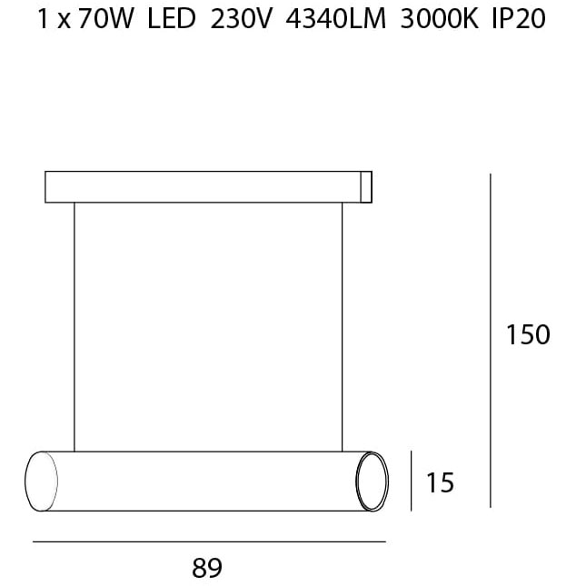Lustra moderna acril transparent Aliona 89x15x150 cm metal auriu, P0411 - Maxlight [4]