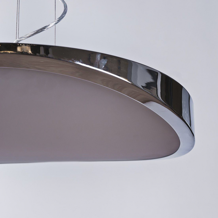 Lustra moderna alba/crom tip pendul Gilo Ø 48/58 cm, metal si sticla, AZ 0987 - Azzardo [6]