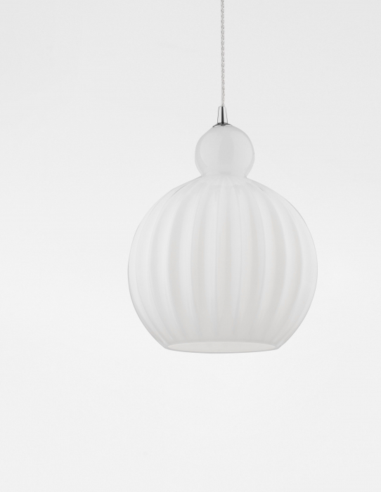 Lustra moderna alba forma rotunda Teres Ø15/28 cm, sticla opal, 9190883 - Novaluce [3]