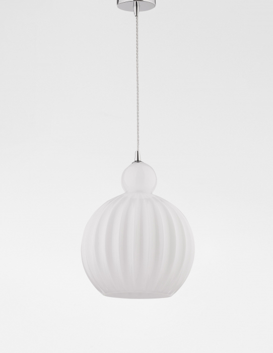 Lustra moderna alba forma rotunda Teres Ø15/28 cm, sticla opal, 9190883 - Novaluce [2]