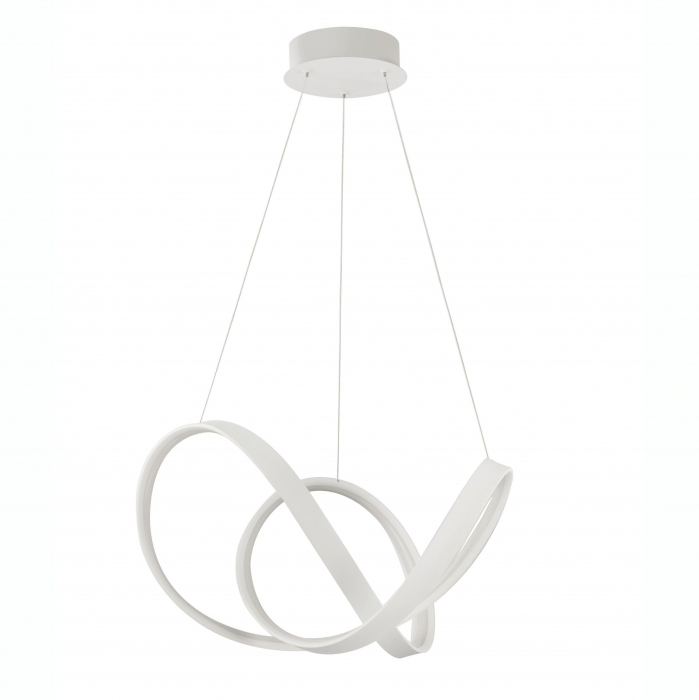 Lustra moderna alba/neagra LED dimabil Famke 55/70 cm, forma bucla, 9348052 - Novaluce [16]