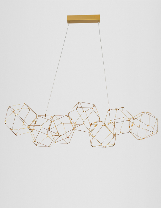 Lustra moderna aurie model cuburi Vitek 95/140 cm, iluminare LED, 9186807 - Novaluce [8]