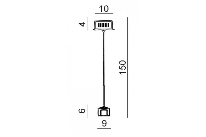 Lustra moderna Cube, abajur sticla in forma de cub, AZ 0036 - Azzardo [4]