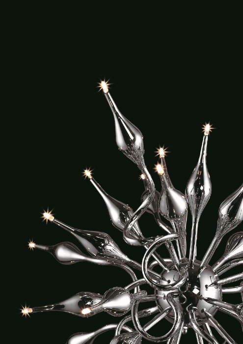 Lustra moderna de lux Celeste, metal crom, forma asimetrica, 80x80 cm, AZ 0040 - Azzardo [5]