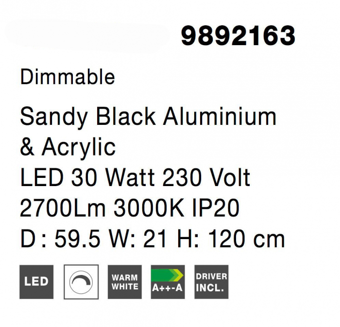 Lustra moderna inel LED dimabil Lavone Ø60 cm, stil minimalist, 9892163 - Novaluce [8]