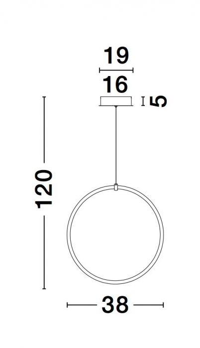 Lustra moderna inel LED Lavone Ø38 cm, stil minimalist, 9892164 - Novaluce [6]