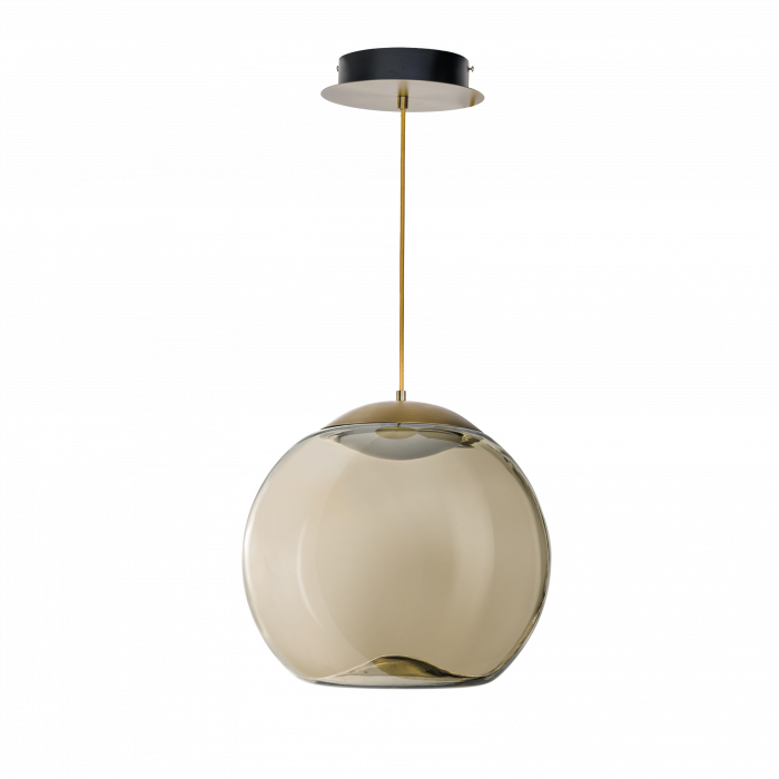Lustra moderna LED Kori 40x40 cm rotunda, abajur sticla/metal, AZ 3341 - Azzardo [2]