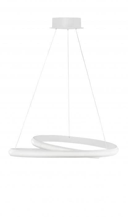Lustra moderna LED alba/neagra Jorun 55 cm in forma de bucla, 9357041 - Novaluce [2]
