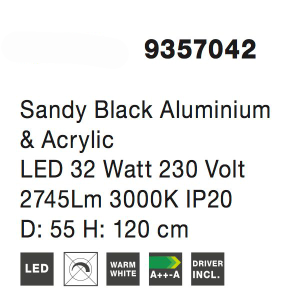 Lustra moderna LED alba/neagra Jorun 55 cm in forma de bucla, 9357041 - Novaluce [12]