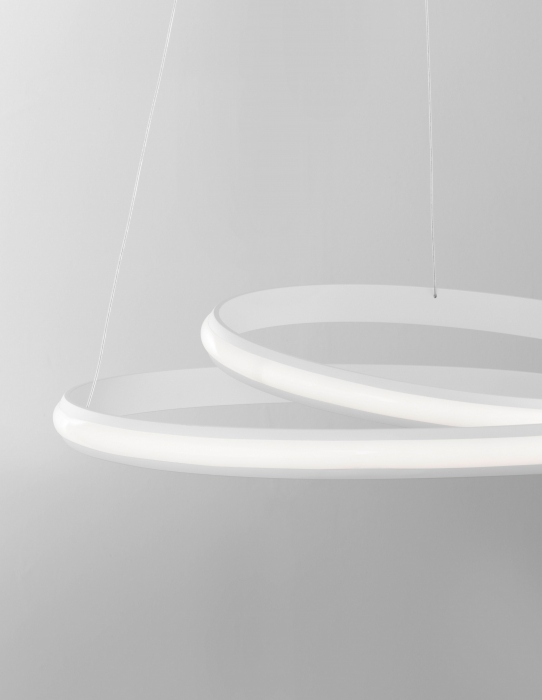 Lustra moderna LED alba/neagra Jorun 55 cm in forma de bucla, 9357041 - Novaluce [3]