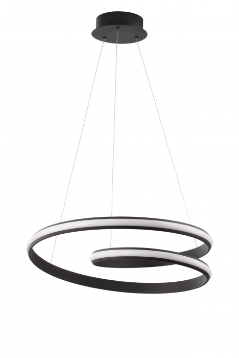 Lustra moderna LED alba/neagra Jorun 55 cm in forma de bucla, 9357041 - Novaluce [8]