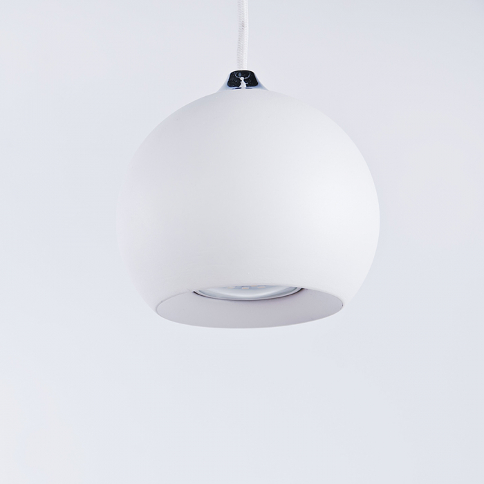 Lustra moderna liniara cu 3 pendule tip glob crom/alb/negru Branis 57 cm metal/sticla balistica, AZ 0638 - Azzardo [5]