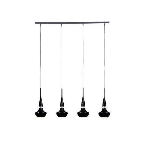 Lustra moderna liniara cu 4 pendule suspendate albe/negre Eglan Line 101 cm, design modern, 4 becuri, AZ 0884 - Azzardo [3]