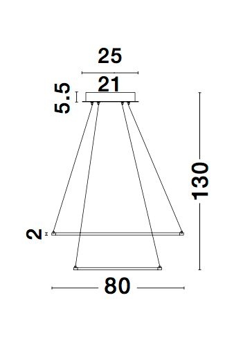 Lustra moderna maro Viken Ø80 cm cu iluminare LED dimabila, abajur tip cerc inaltime reglabila, 6265003 - Novaluce [4]