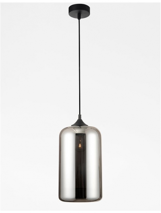 Lustra moderna pendul cilindric sticla crom Ivka Ø 17,5 cm, inaltime reglabila, 9726481 - Novaluce [4]