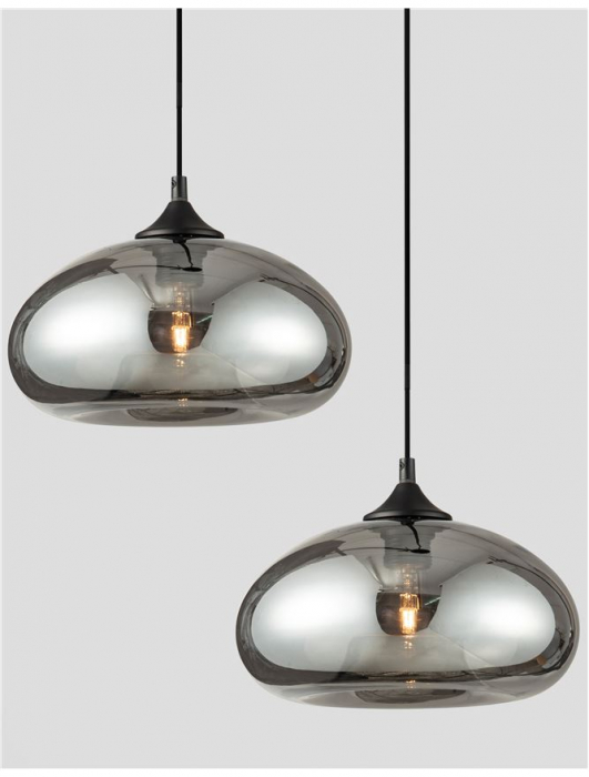 Lustra moderna pendul sticla crom Ivka Ø 28 cm, inaltime reglabila, 9726482 - Novaluce [5]